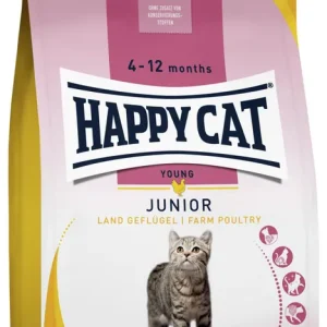 Sparpaket HAPPY CAT Supreme Young Junior Land-Geflügel 2 x 4 kg Katzentrockenfutter Zertifiziert